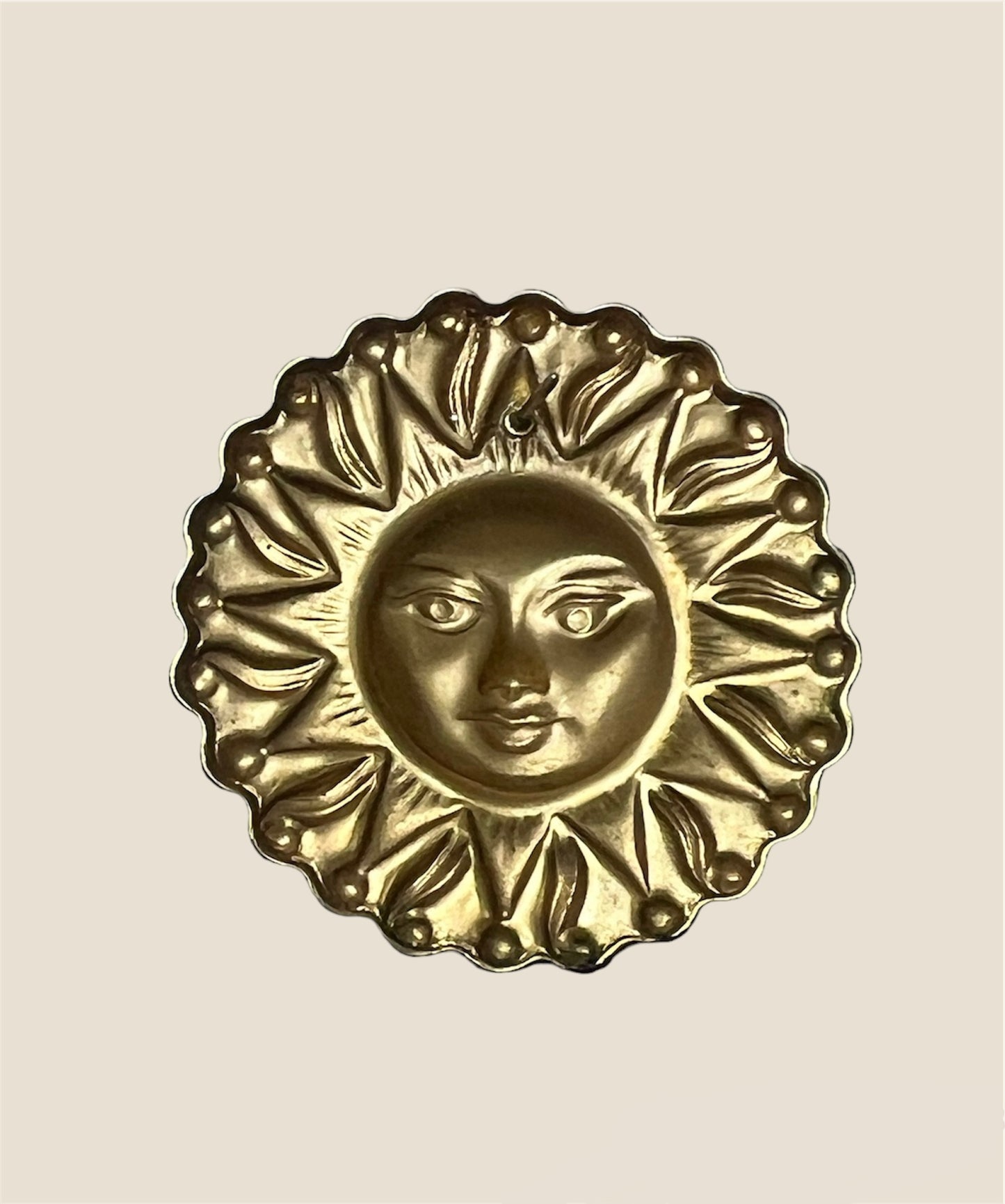 Vintage Sunburst Face Stud Earrings