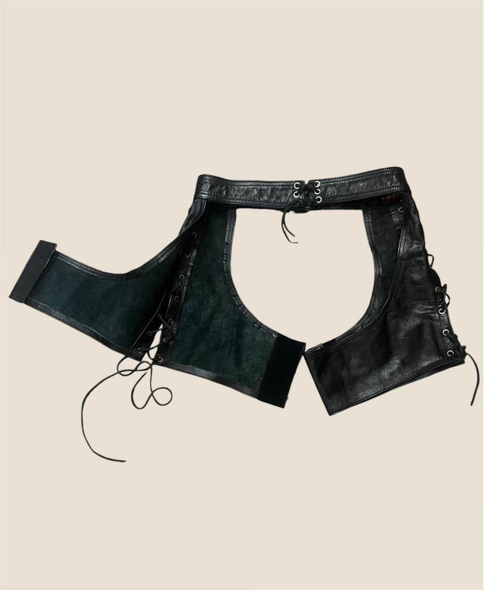 Vintage Leather Short Chaps