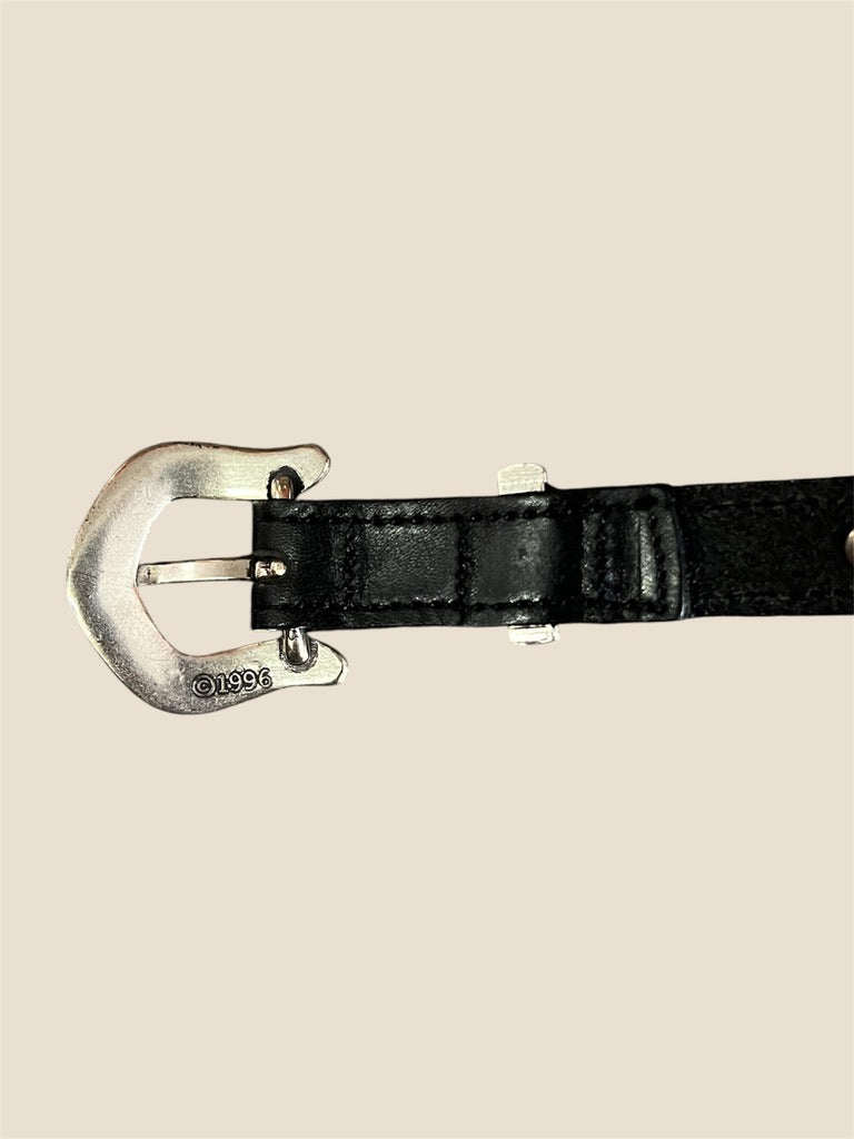 90s Brighton Metal Detail Leather Belt