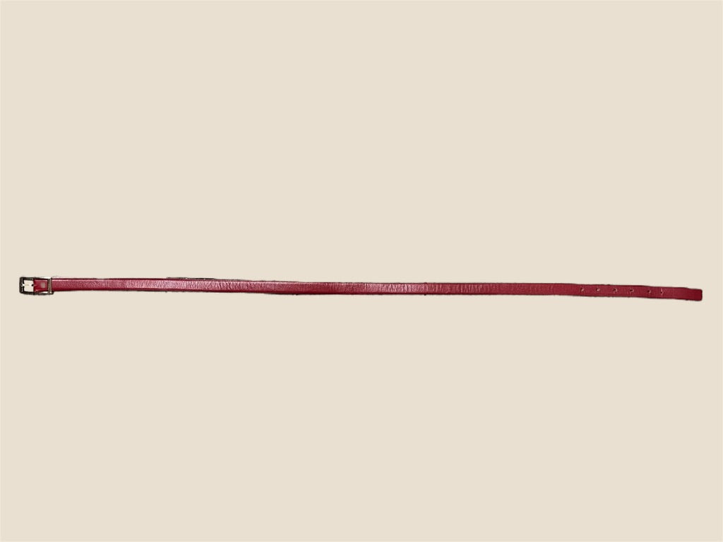 Vintage Burgundy Red Leather Belt