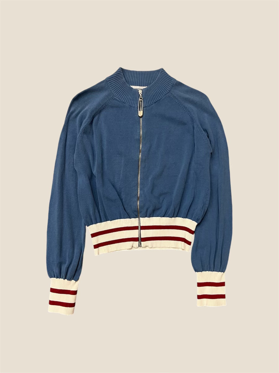 Vintage Moschino Jeans 1985 Graphic Zip Up Cardigan