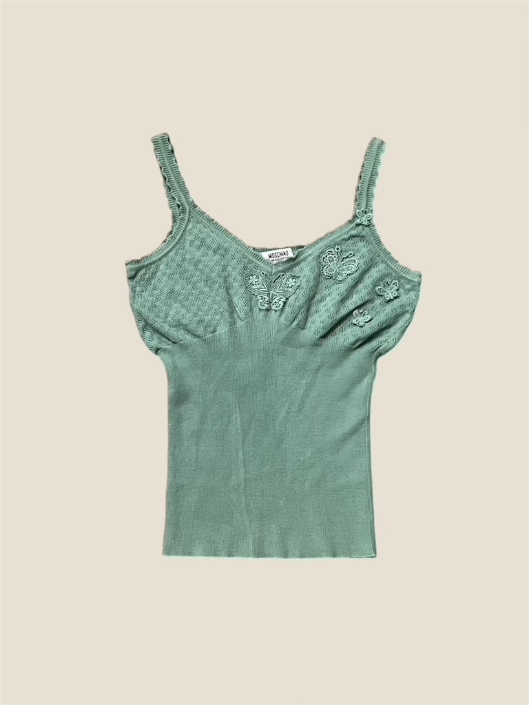 Y2K Vintage Cheap & Chic Moschino Knit Tank Top
