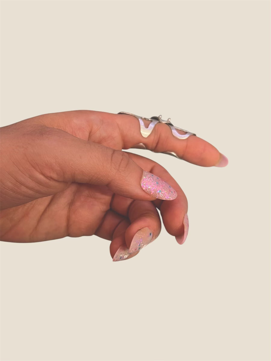 Full Finger Armor Ring in Silver