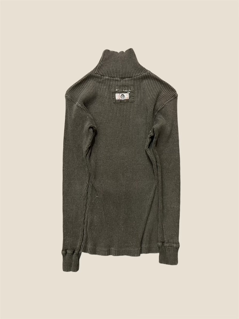 Vintage Y2K Authentic Diesel Female Ribbed Turtleneck
