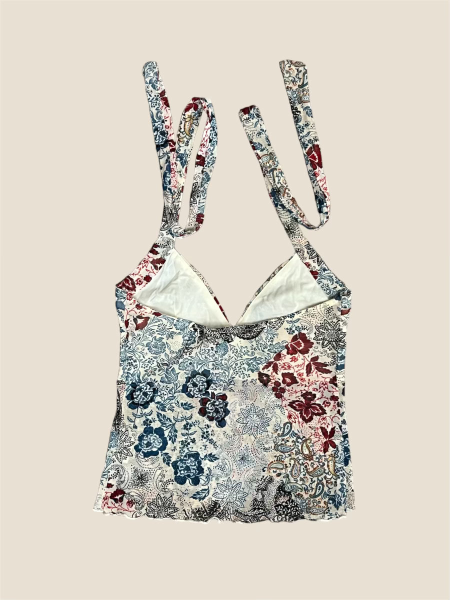 Vintage Y2K Floral Halter Top