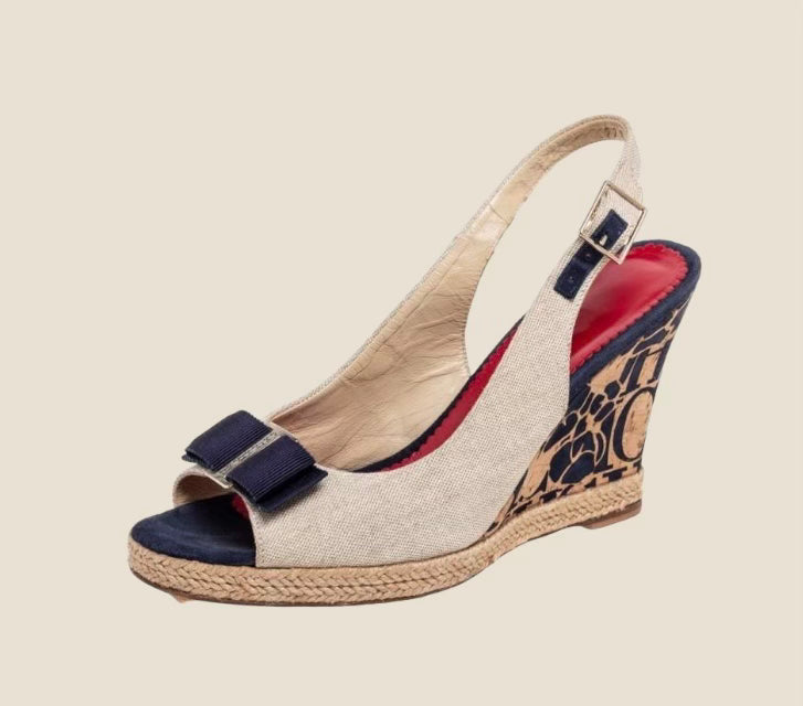Carolina Herrera CH Cork Wedges