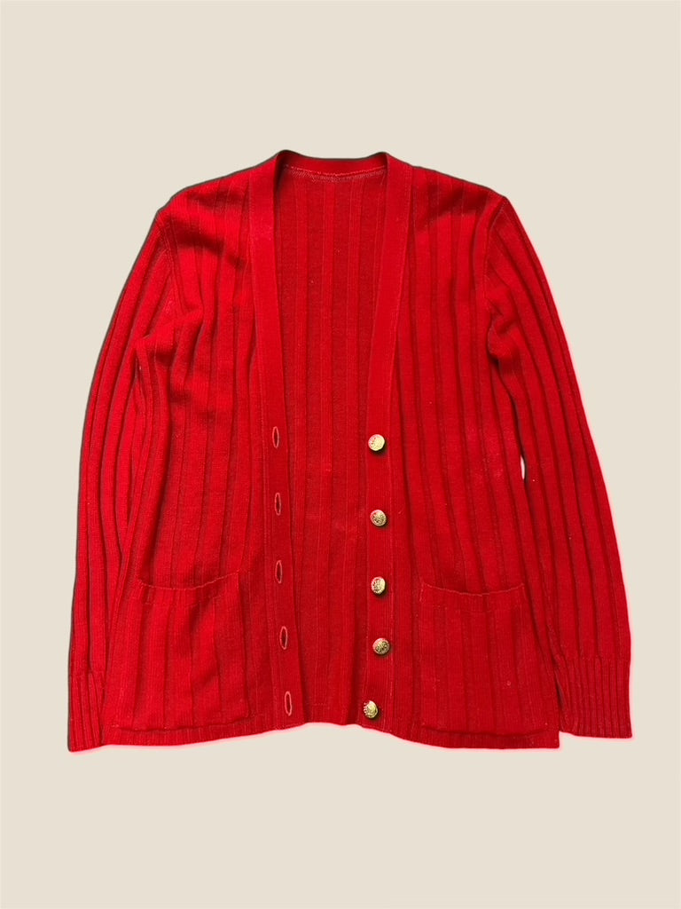 Bright Red Vintage Cardigain