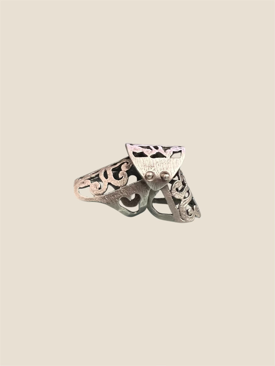 Full Finger Armor Ring in Silver