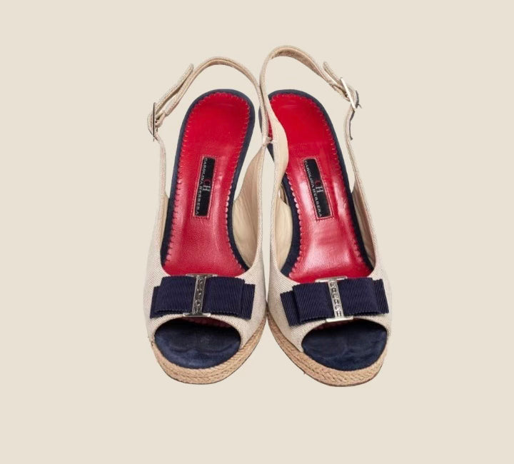 Carolina Herrera CH Cork Wedges