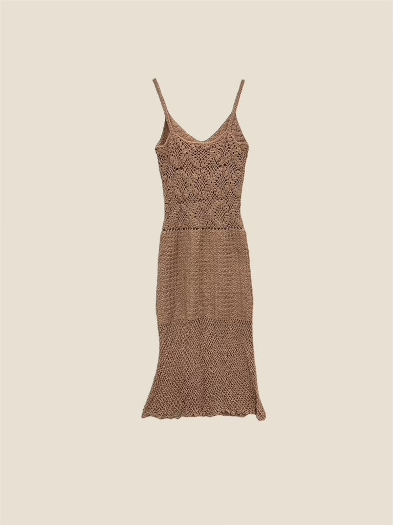 Vintage Crochet Midi Dress