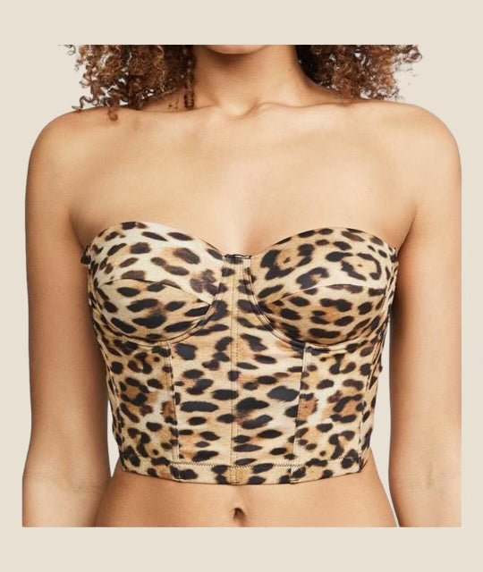 Authentic Moschino Leopard Print Bustier