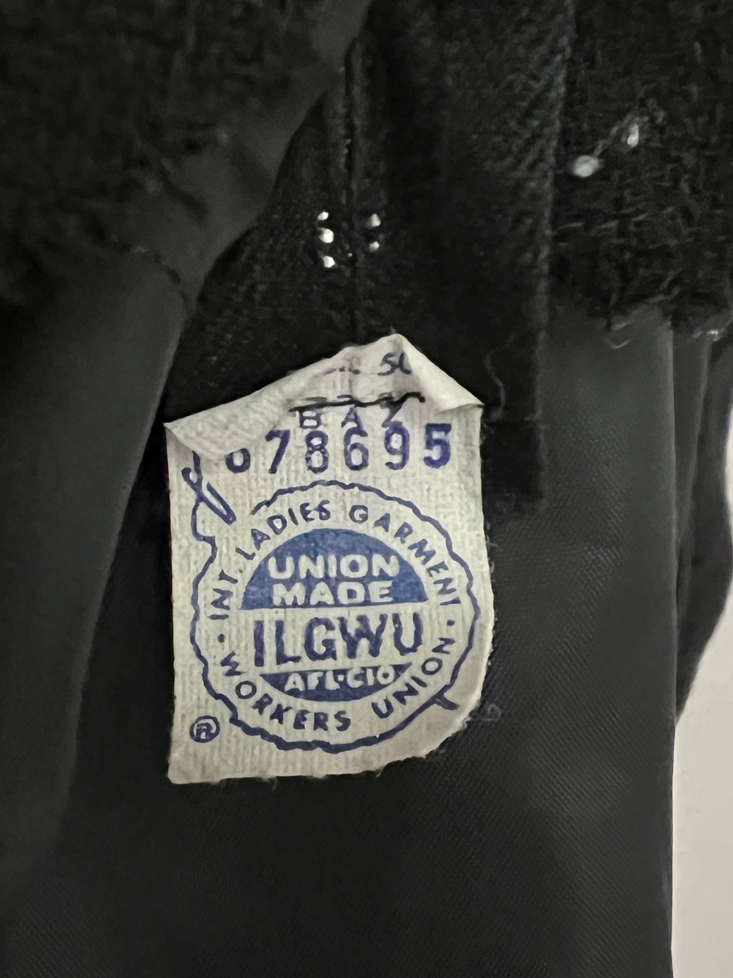 Vintage 1967 Geoffrey Beene Black Wool & Feather Cocktail Dress
