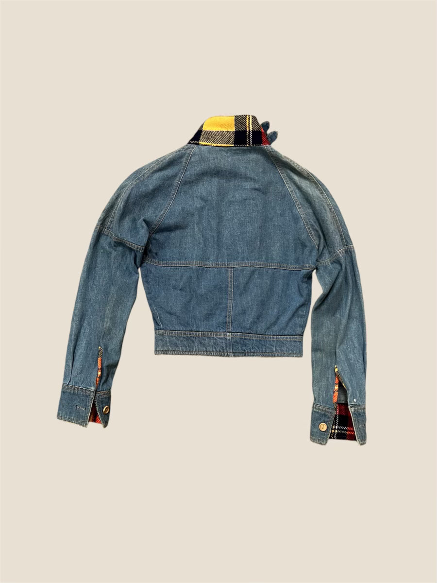 1970s Vintage Asymmetrical Jean Jacket