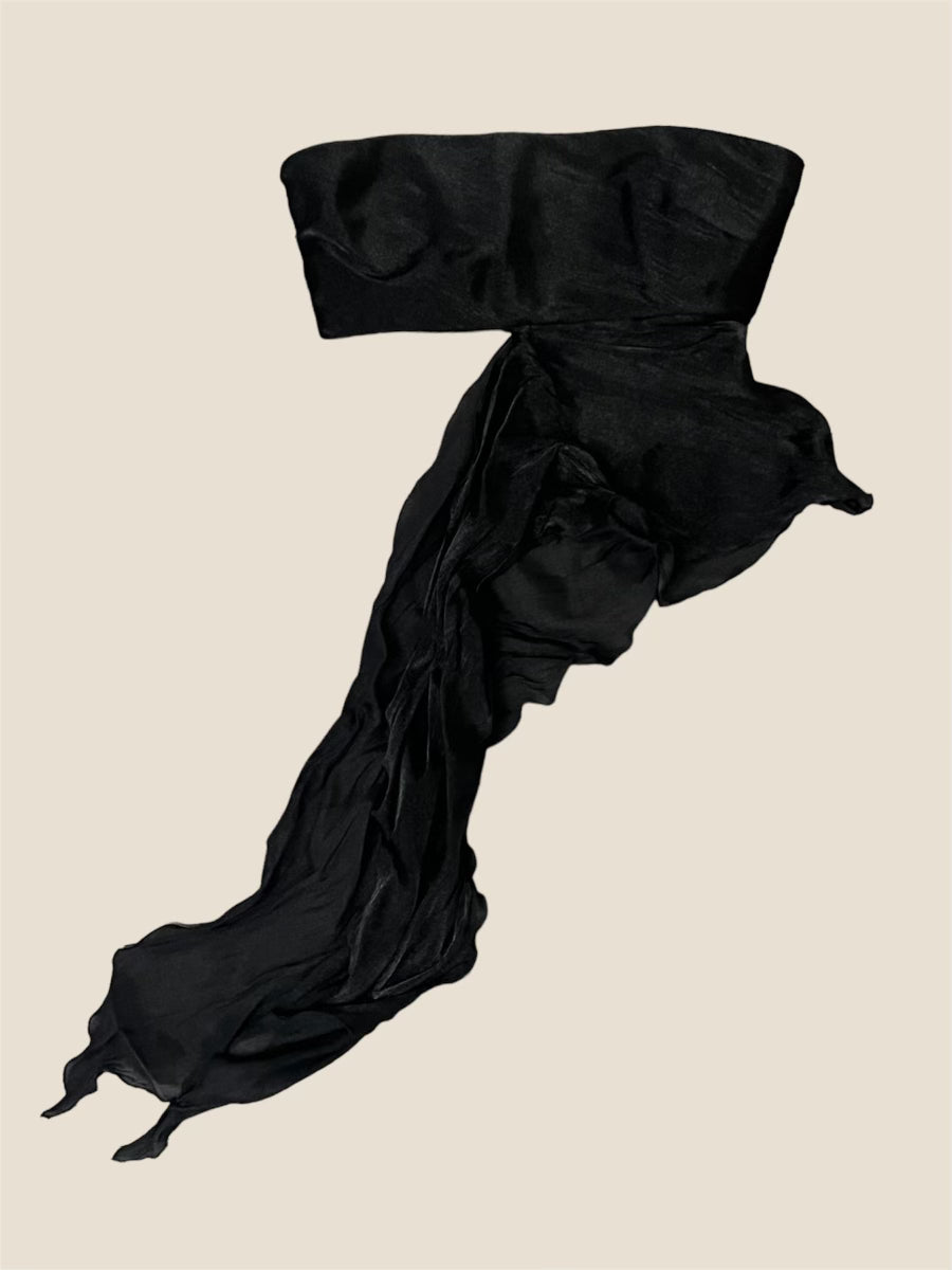 Vintage Y2K S/S 2001 Emporio Armani Black Tube Top