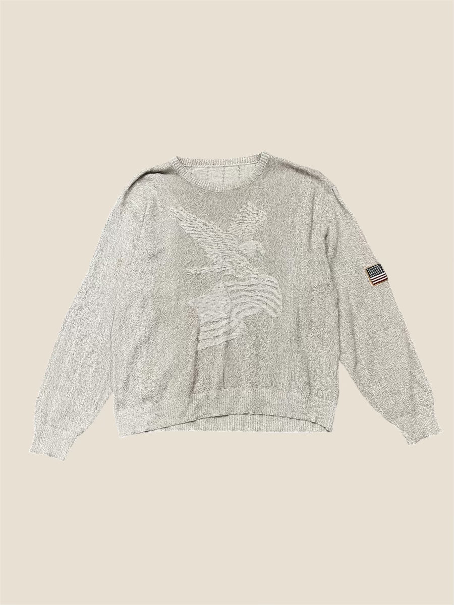 Vintage Unisex Knitted Eagle Sweater