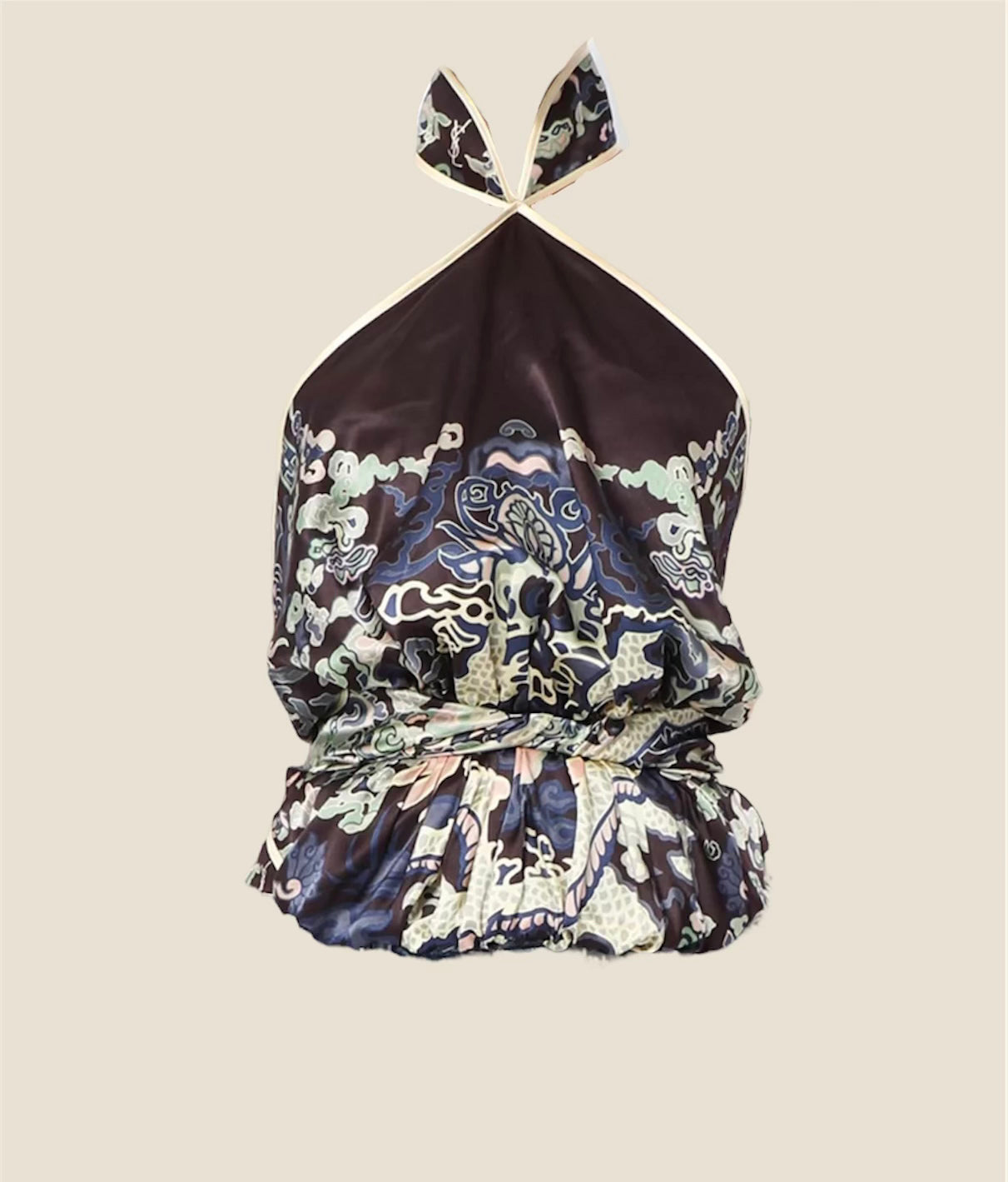 Vintage Y2K Tom Ford for Yves Saint Laurent 2004 Silk Bustier
