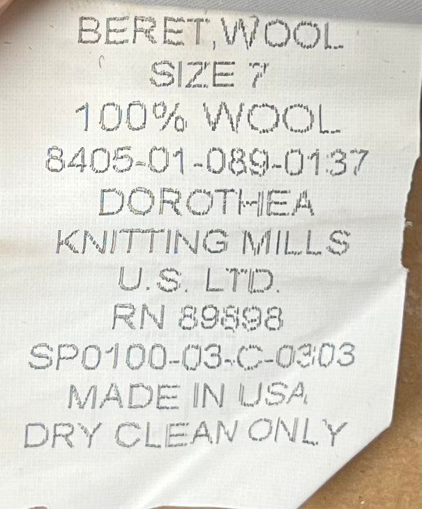 100% Wool American Made Beret