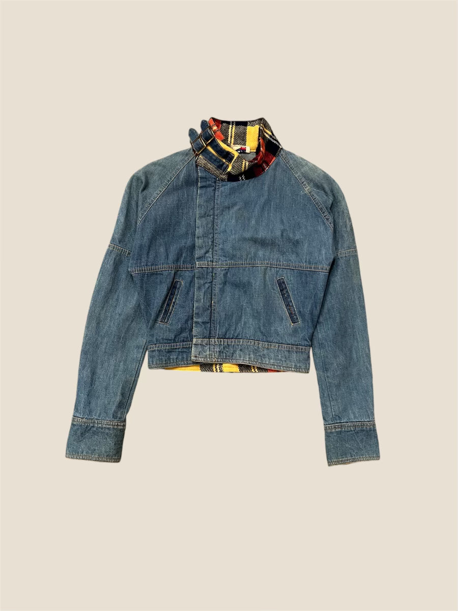 1970s Vintage Asymmetrical Jean Jacket
