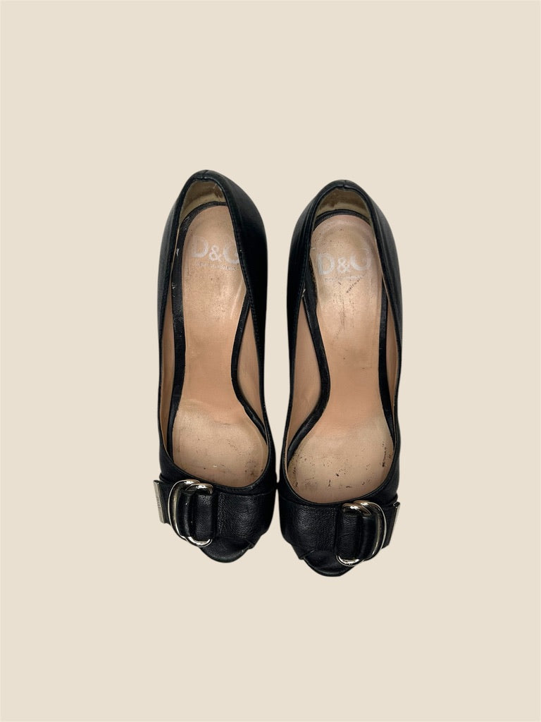 Authentic Dolce & Gabbana Y2K Platform Heels Size 37
