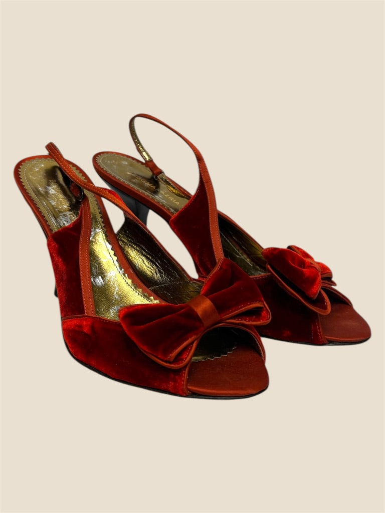 Vintage Y2K BCBG Velvet Heels
