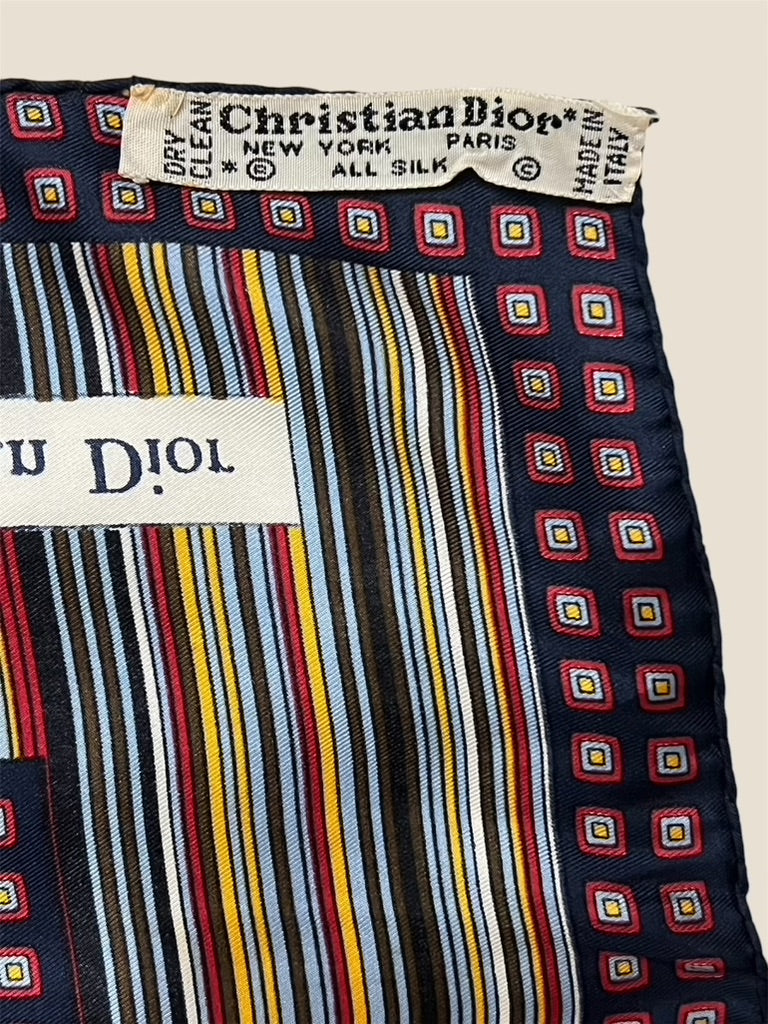 Vintage Authentic Christian Dior 100% Silk Scarf