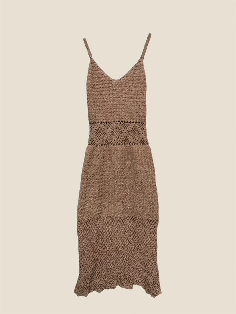 Vintage Crochet Midi Dress