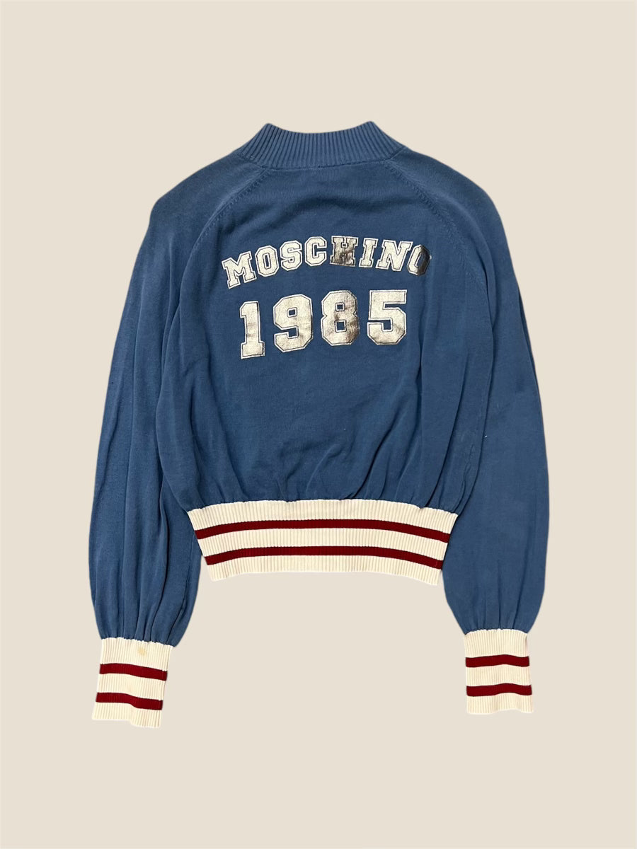 Vintage Moschino Jeans 1985 Graphic Zip Up Cardigan