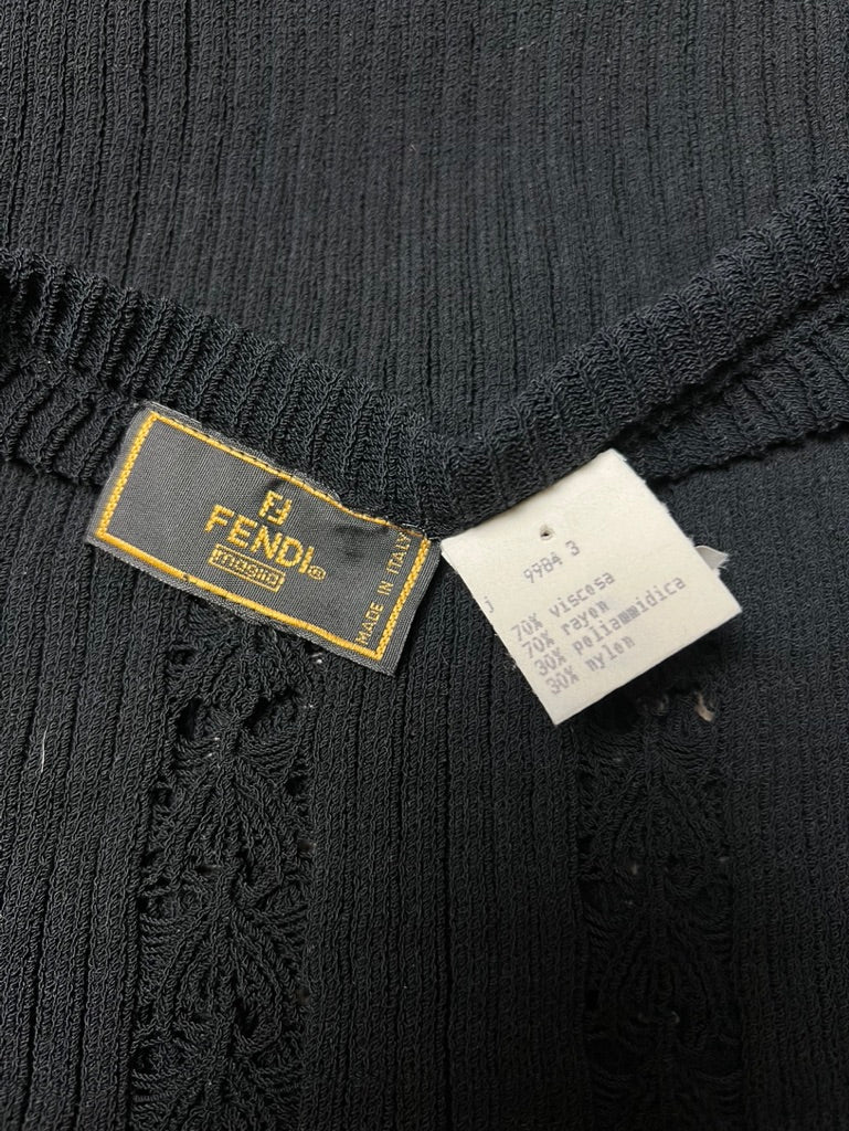 Vintage Black Fendi Knit Skirt