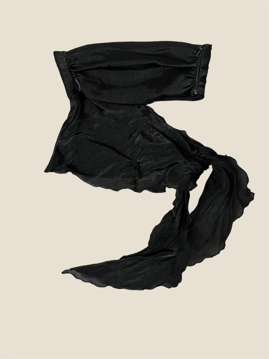 Vintage Y2K S/S 2001 Emporio Armani Black Tube Top