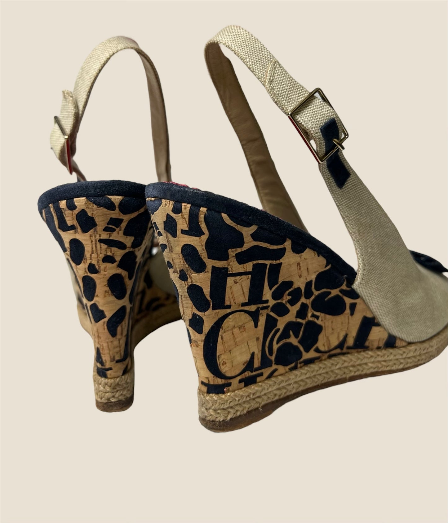 Carolina Herrera CH Cork Wedges