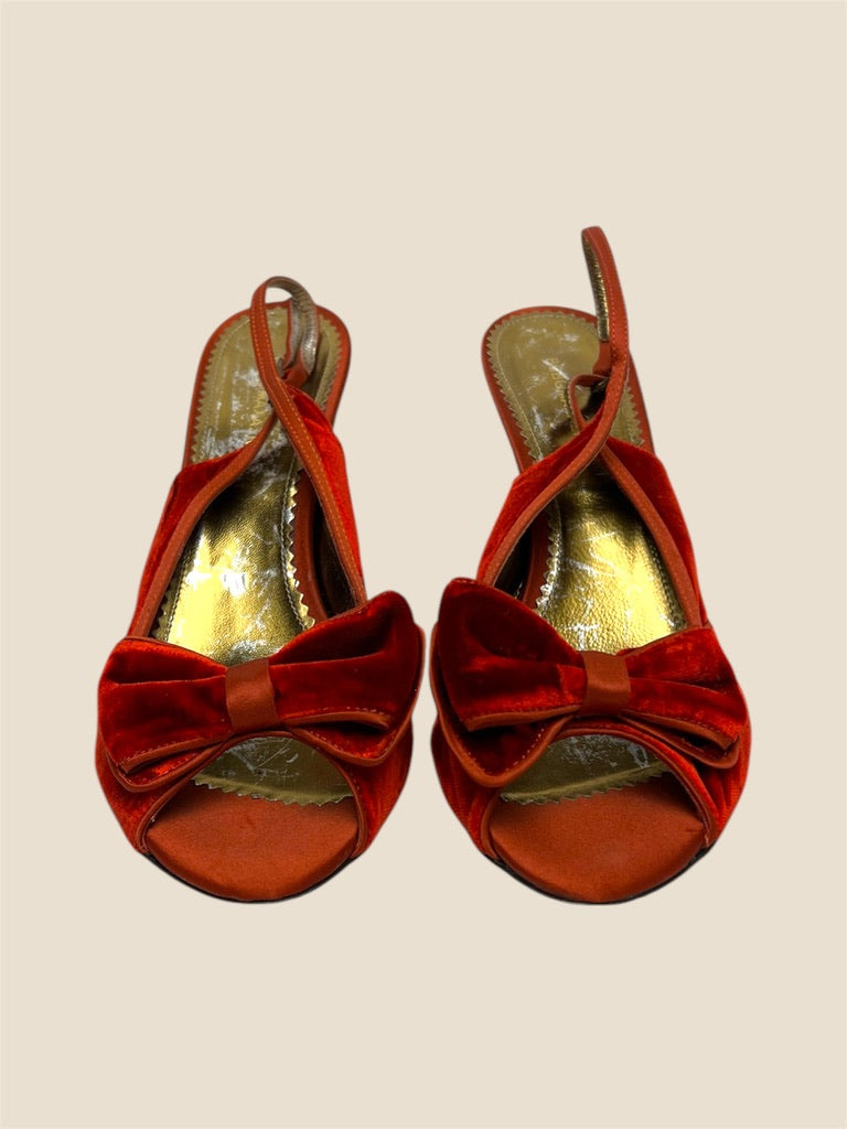 Vintage Y2K BCBG Velvet Heels