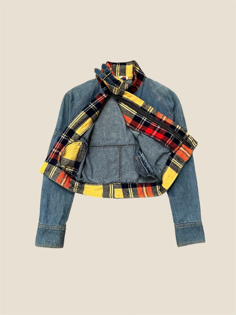 1970s Vintage Asymmetrical Jean Jacket