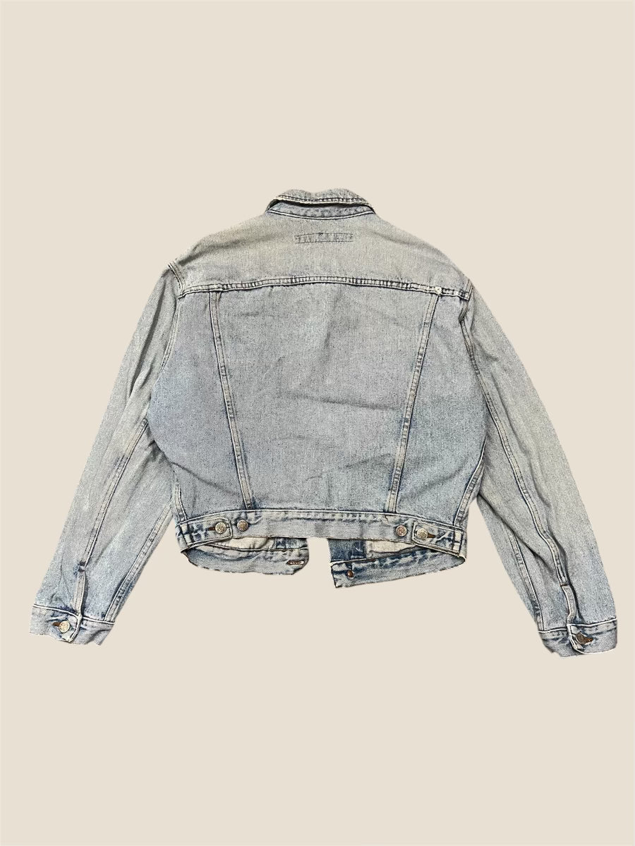 Oversized Vintage Lightly Acid Wash Denim Jacket