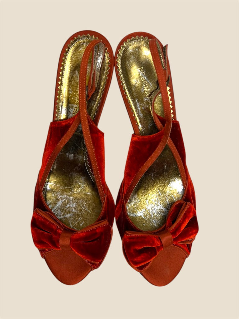 Vintage Y2K BCBG Velvet Heels