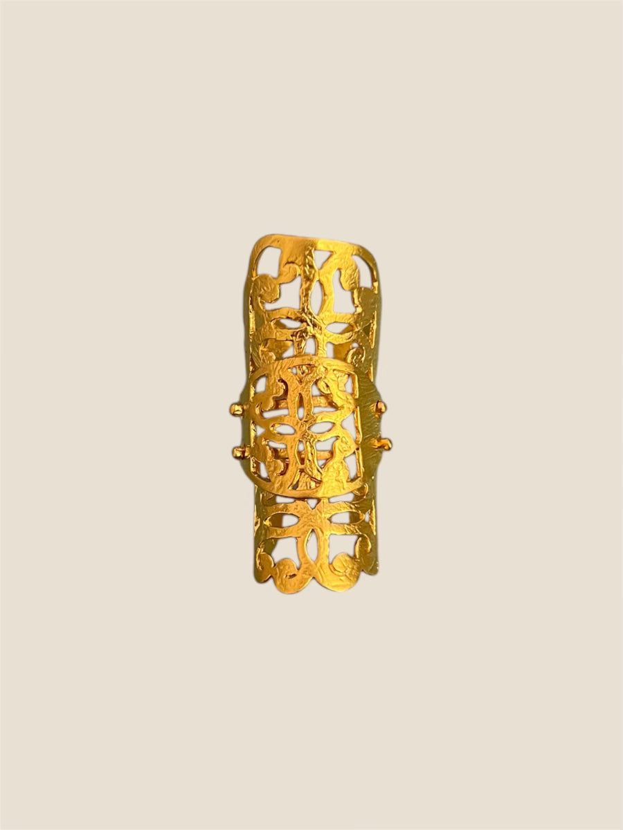 Full Finger Armor Ring in Gold