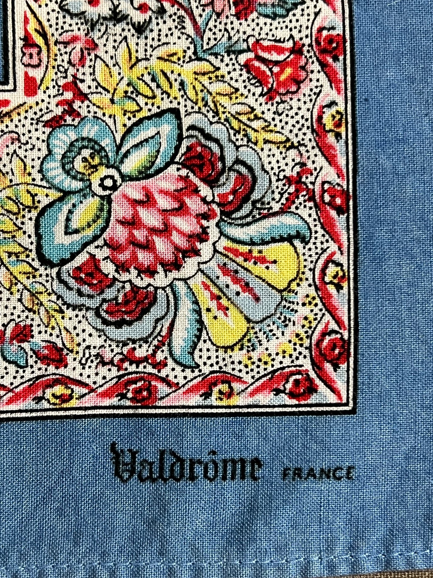 Vintage 1970s French Cotton Bandana Scarf