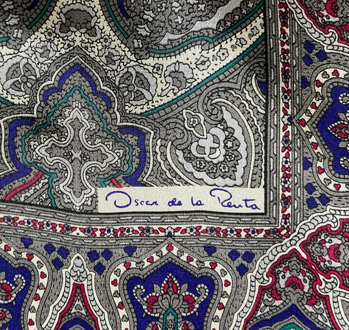 Vintage Oscar De La Renta Silk Scarf