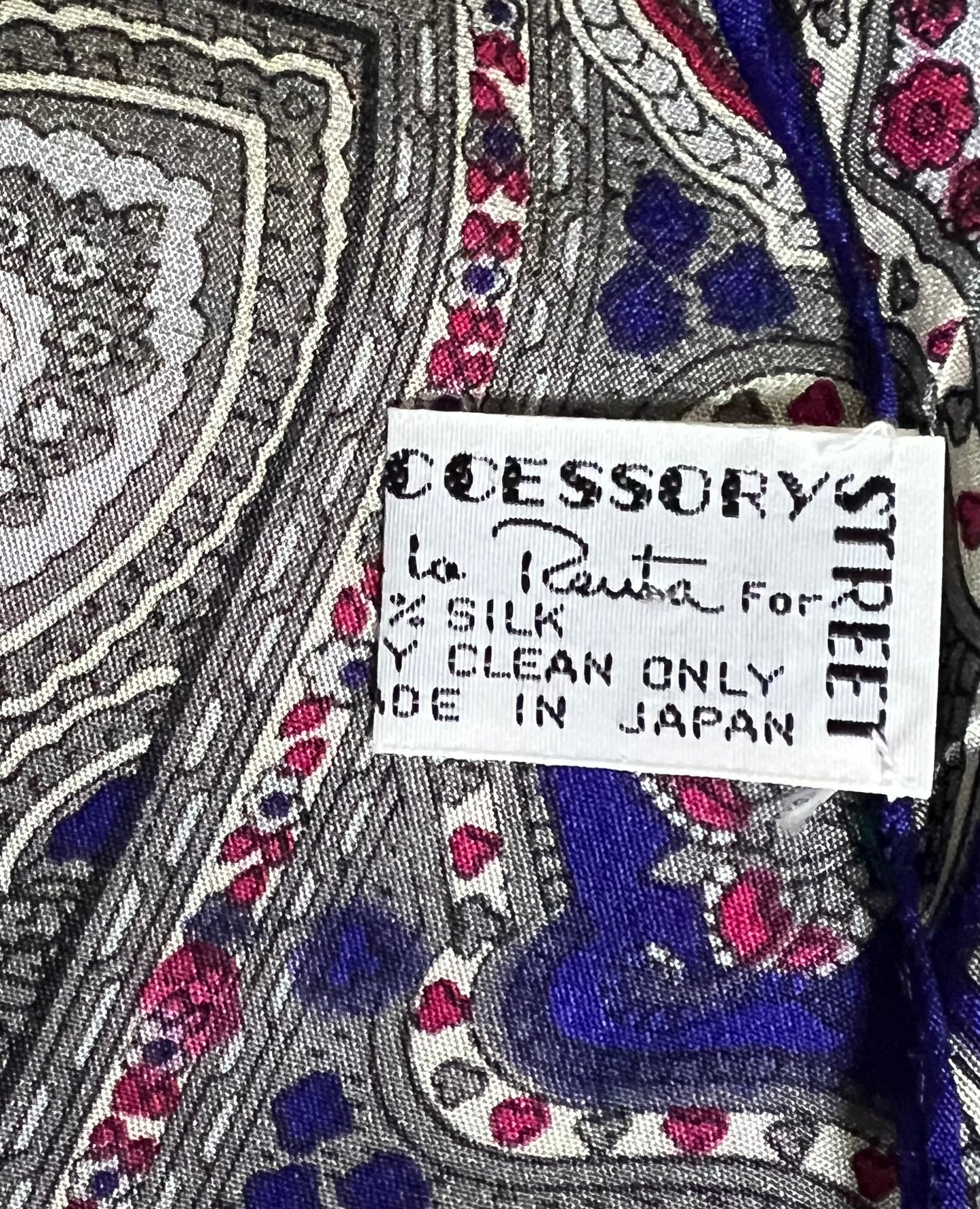 Vintage Oscar De La Renta Silk Scarf