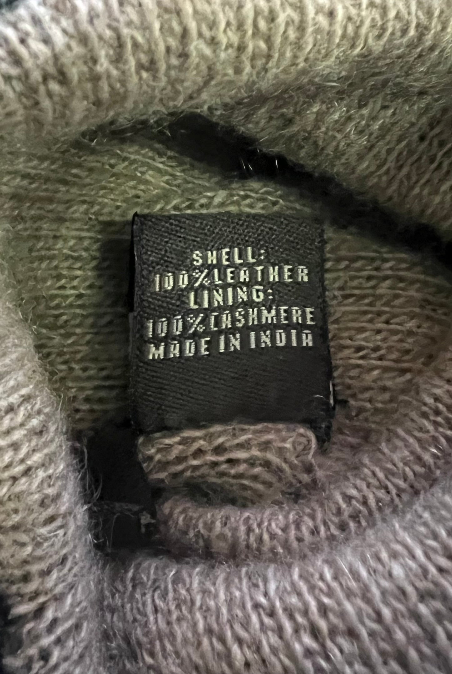 Leather & Cashmere Lined Coach Gloves