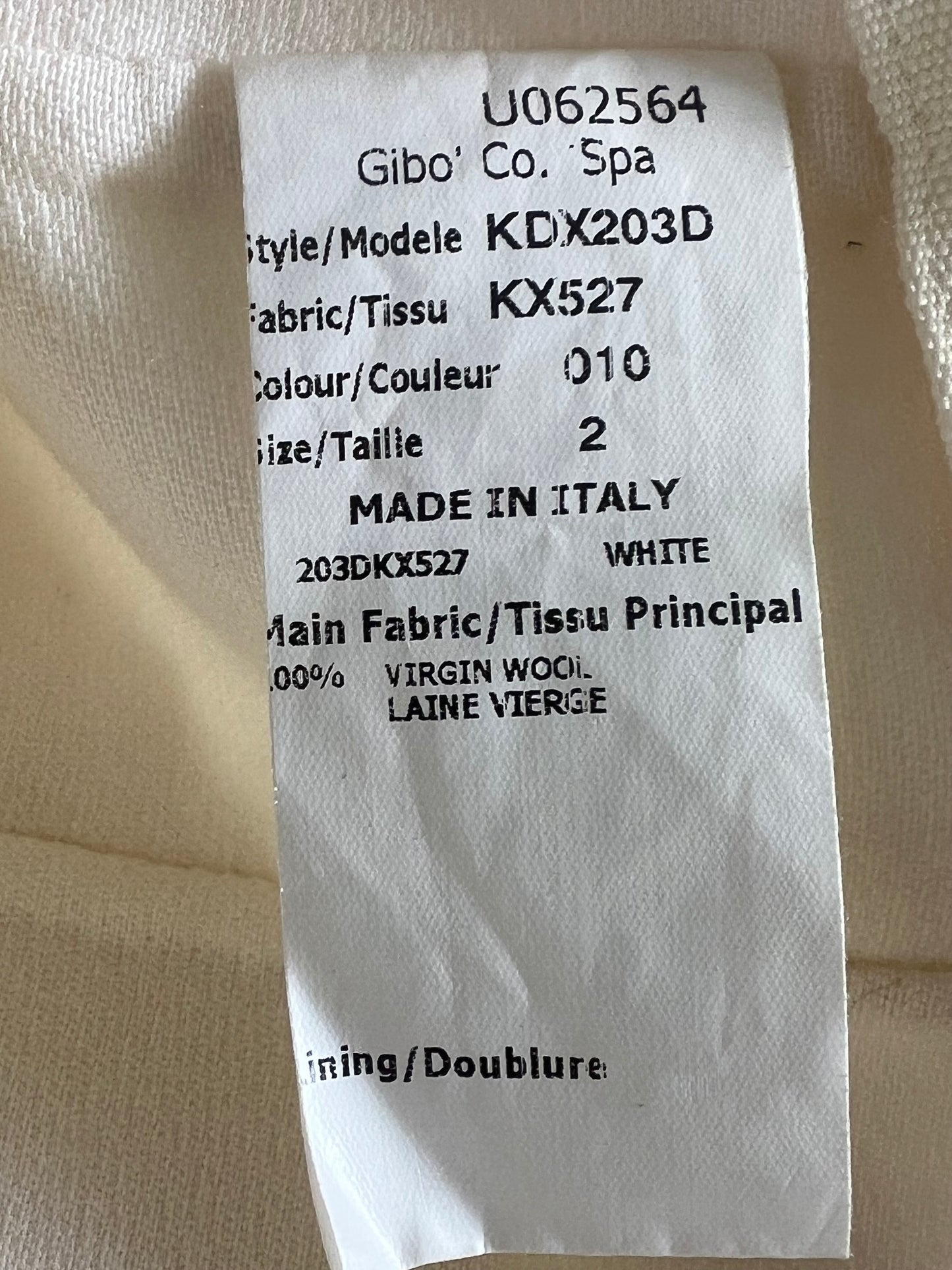 Made in Italy Michael Kors Bone White Dress Pant