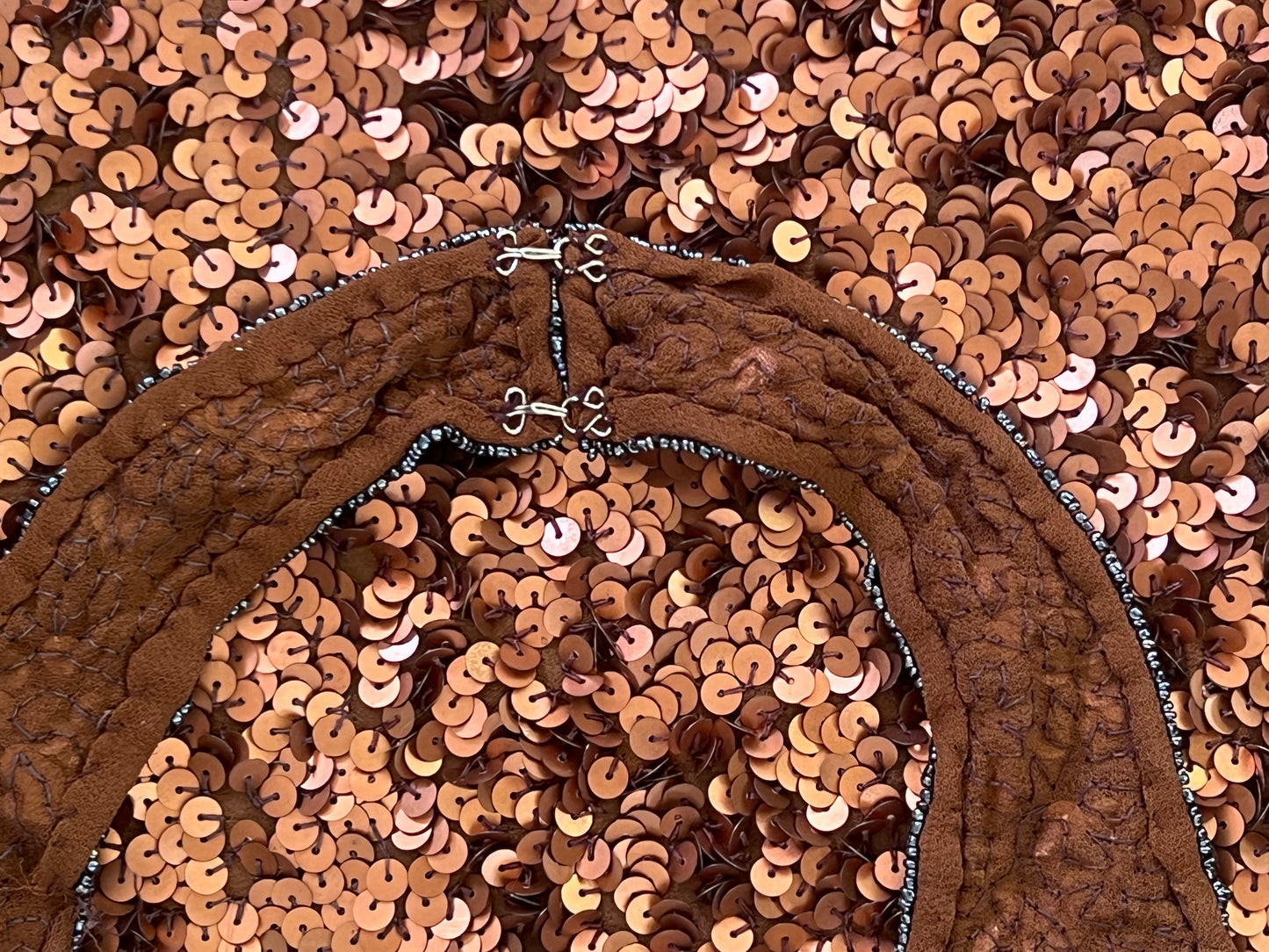 Vintage Y2K Bronze Sequin Halter Top