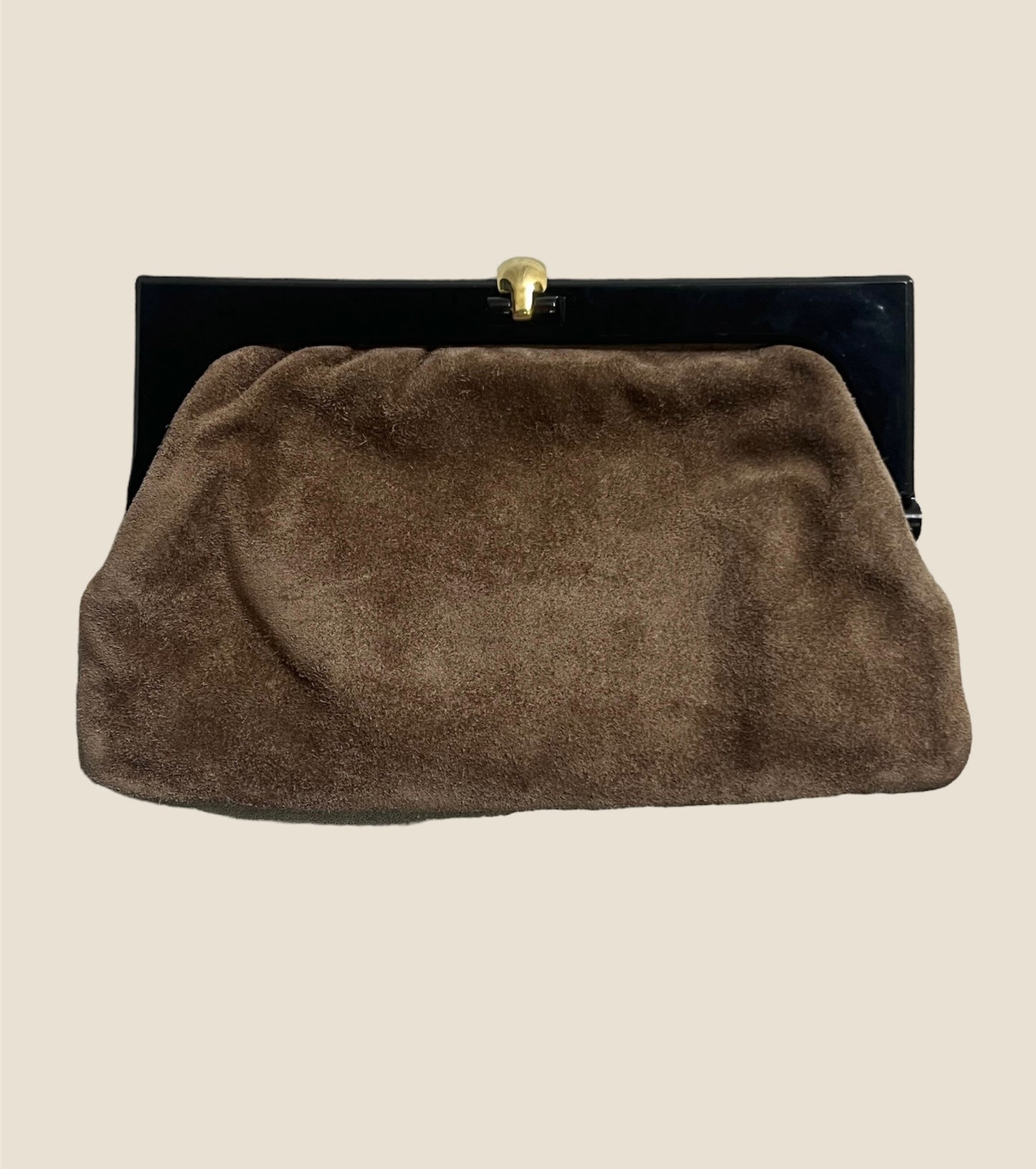 Vintage Suede Leather Clutch Bag