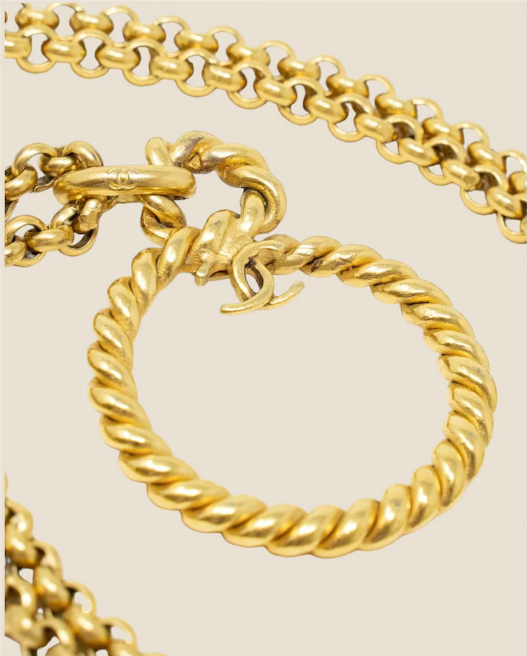 Vintage Chanel Rope Pendant Necklace