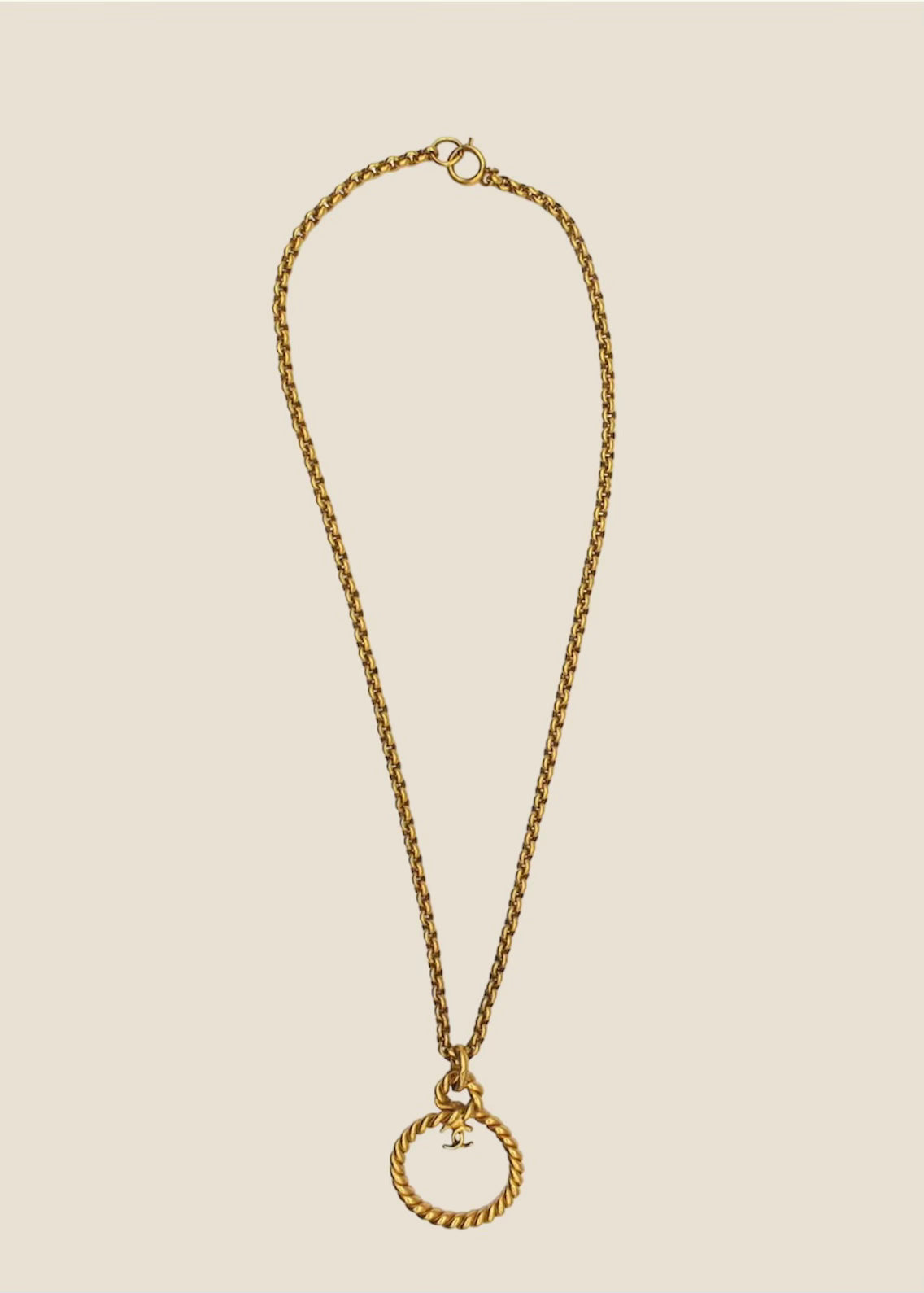 Vintage Chanel Rope Pendant Necklace