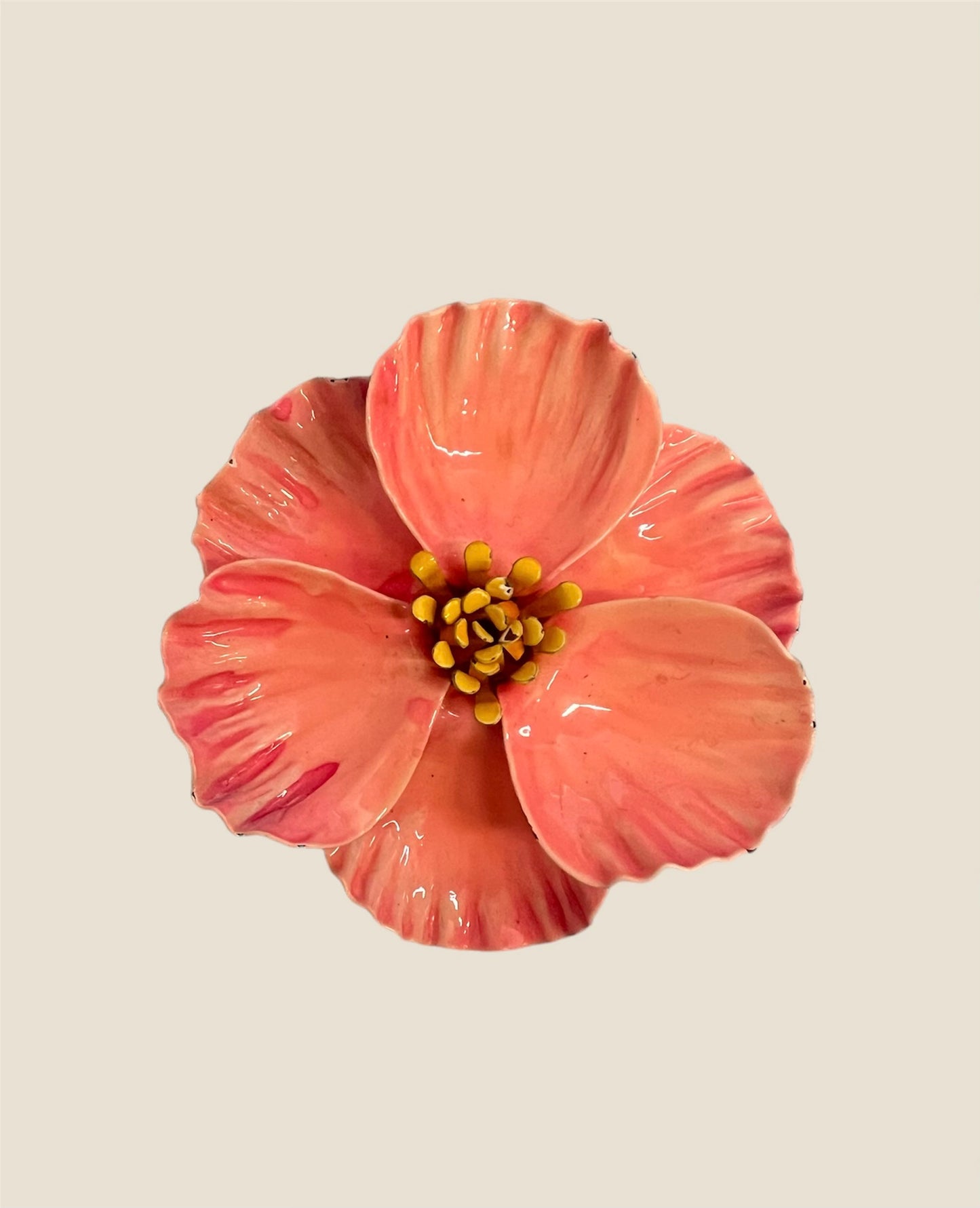 Vintage Enamel Flower Brooch