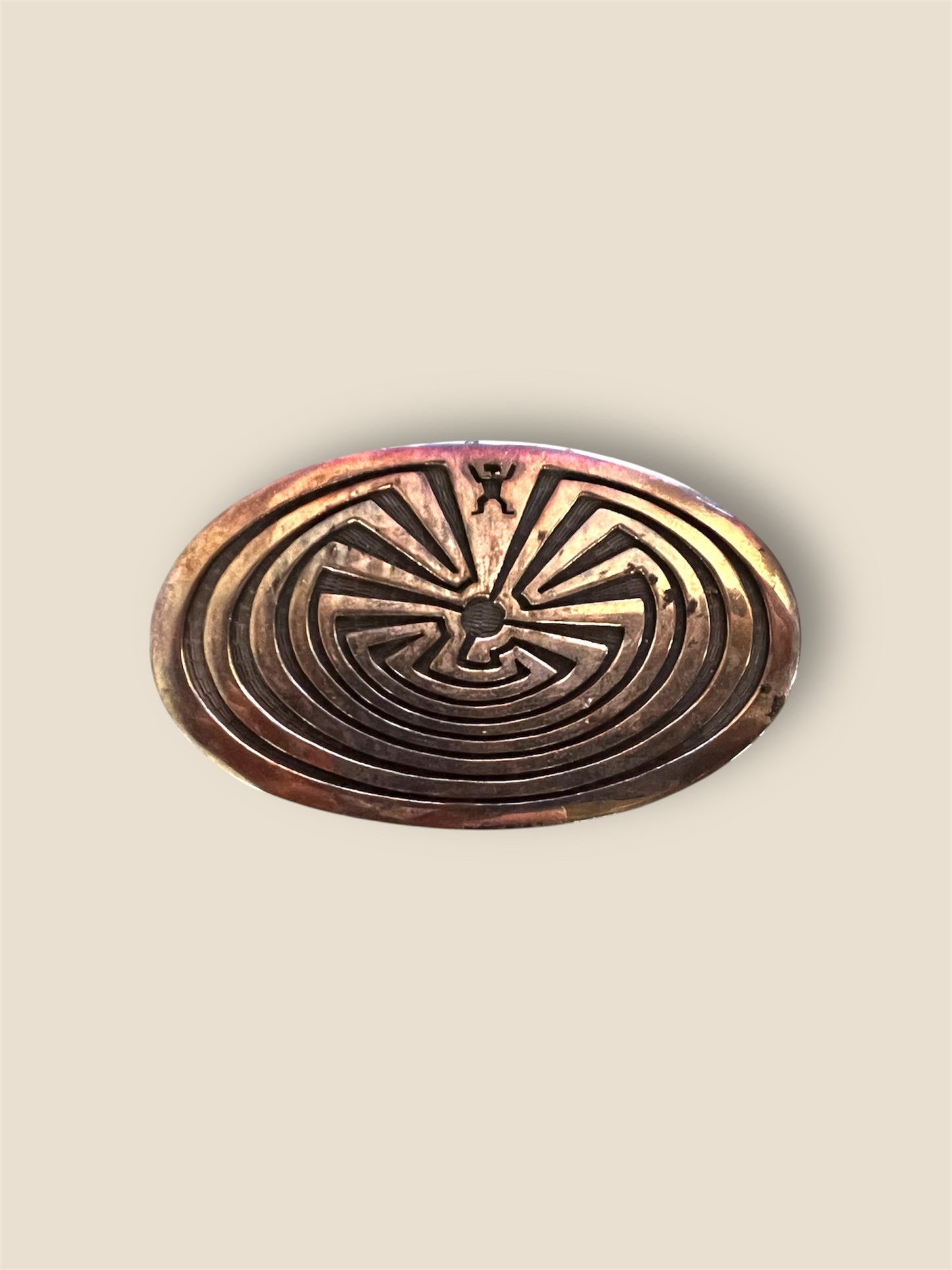Sterling Silver Man in Maze Belt Buckle