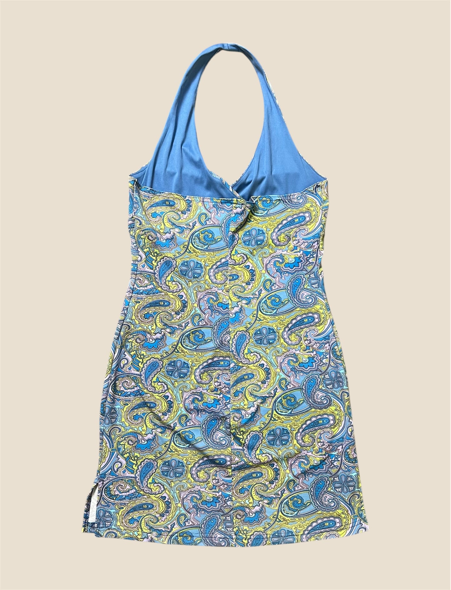 Y2K EYE CANDY Paisley Halter Mini Dress