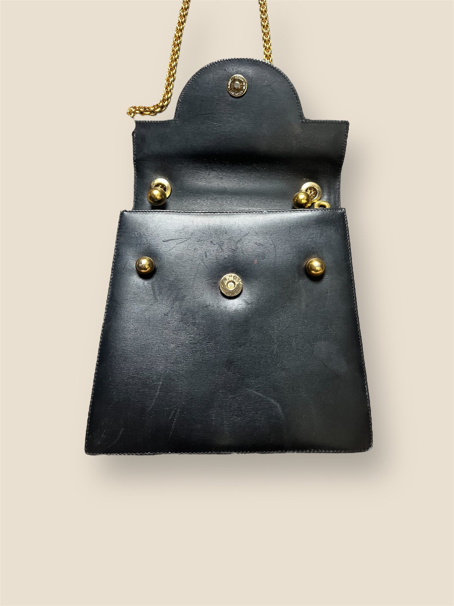 Vintage Paloma Picasso Black Leather Purse