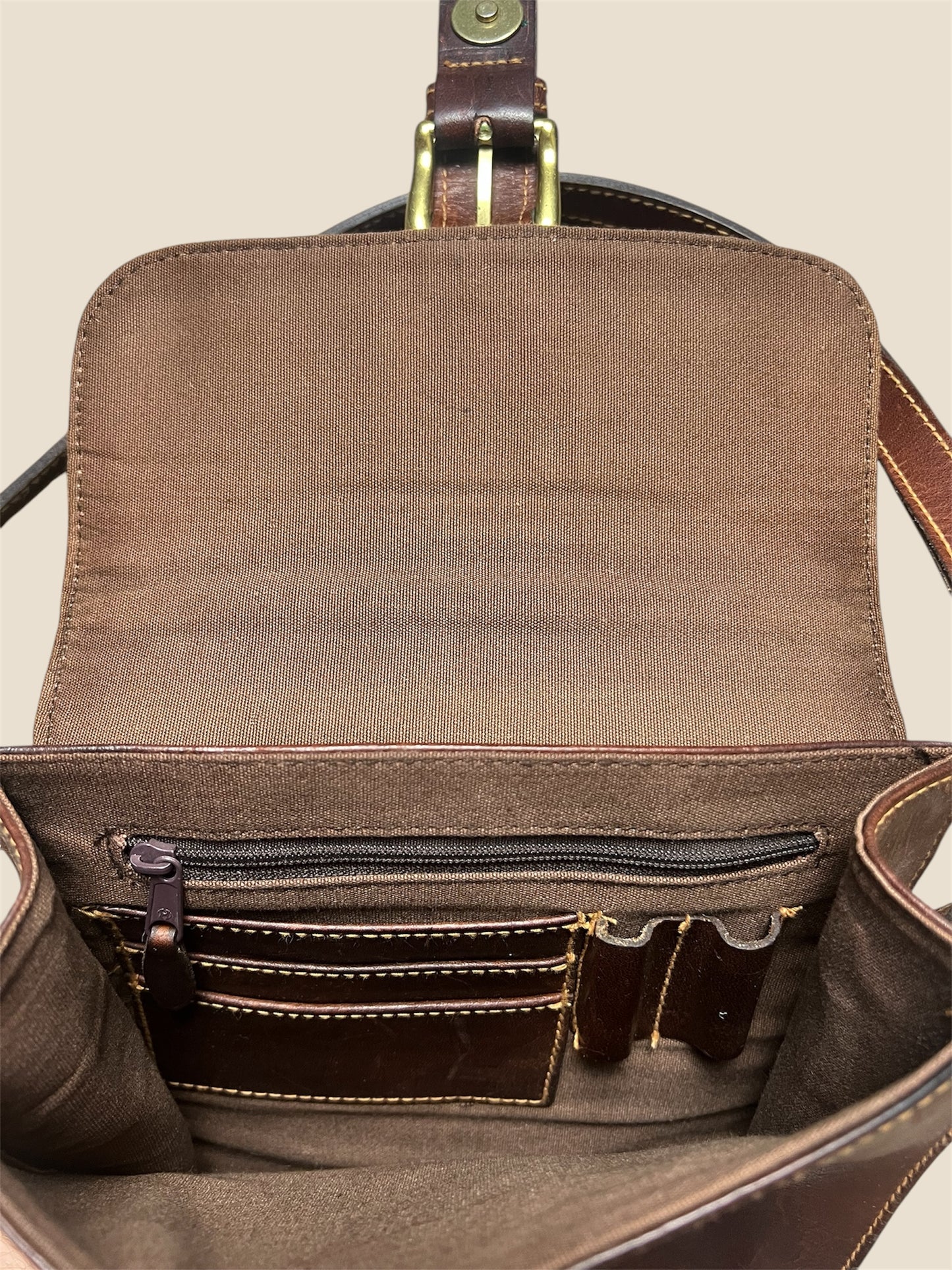 Vintage Weathered Leather GH Bass & Co. Bag