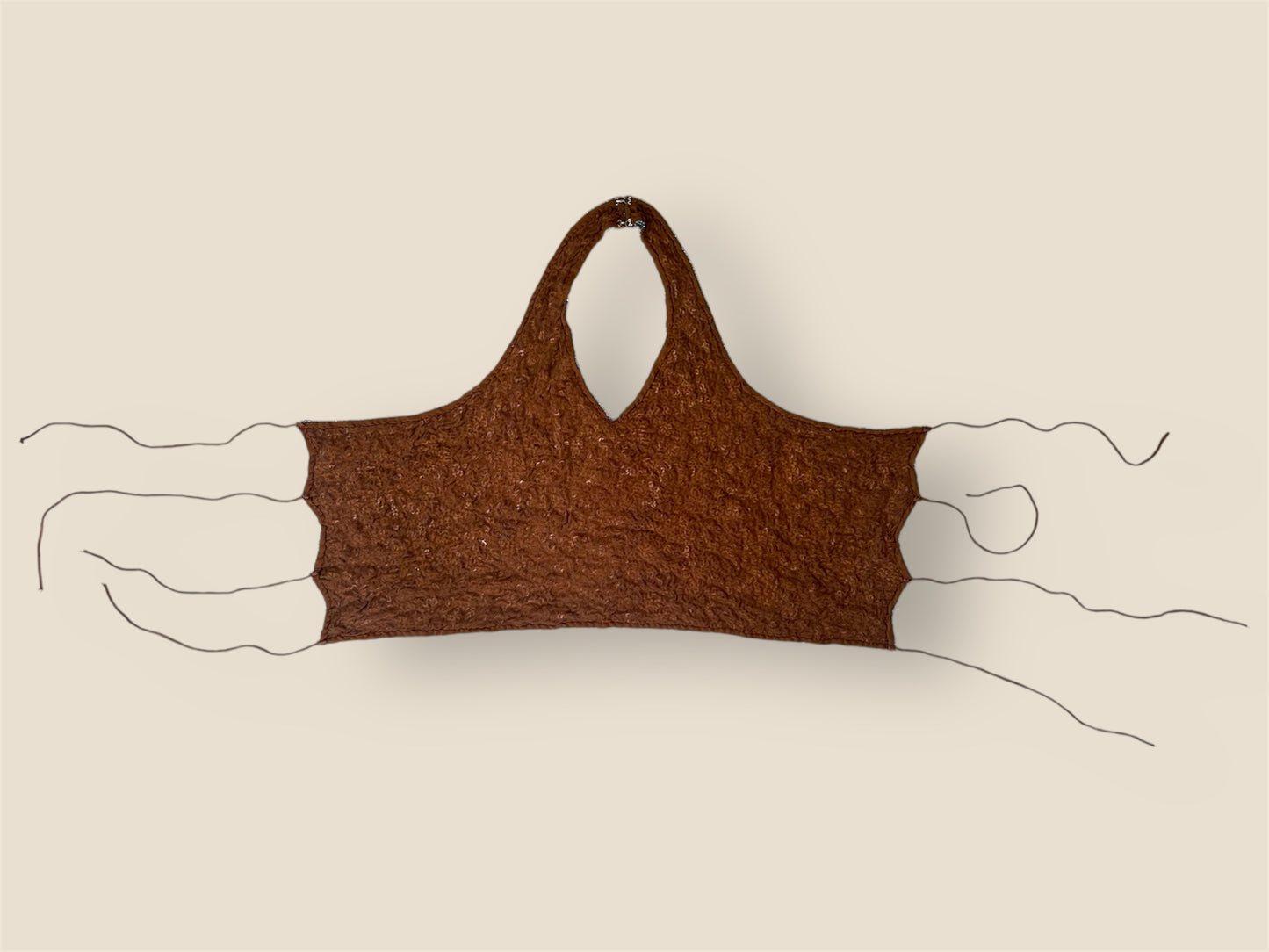 Vintage Y2K Bronze Sequin Halter Top